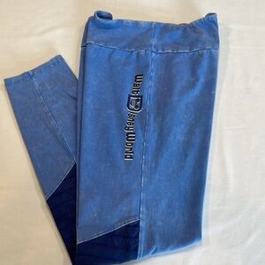 WALT DISNEY WORLD • Size Medium • Blue distressed whitewashed leggings